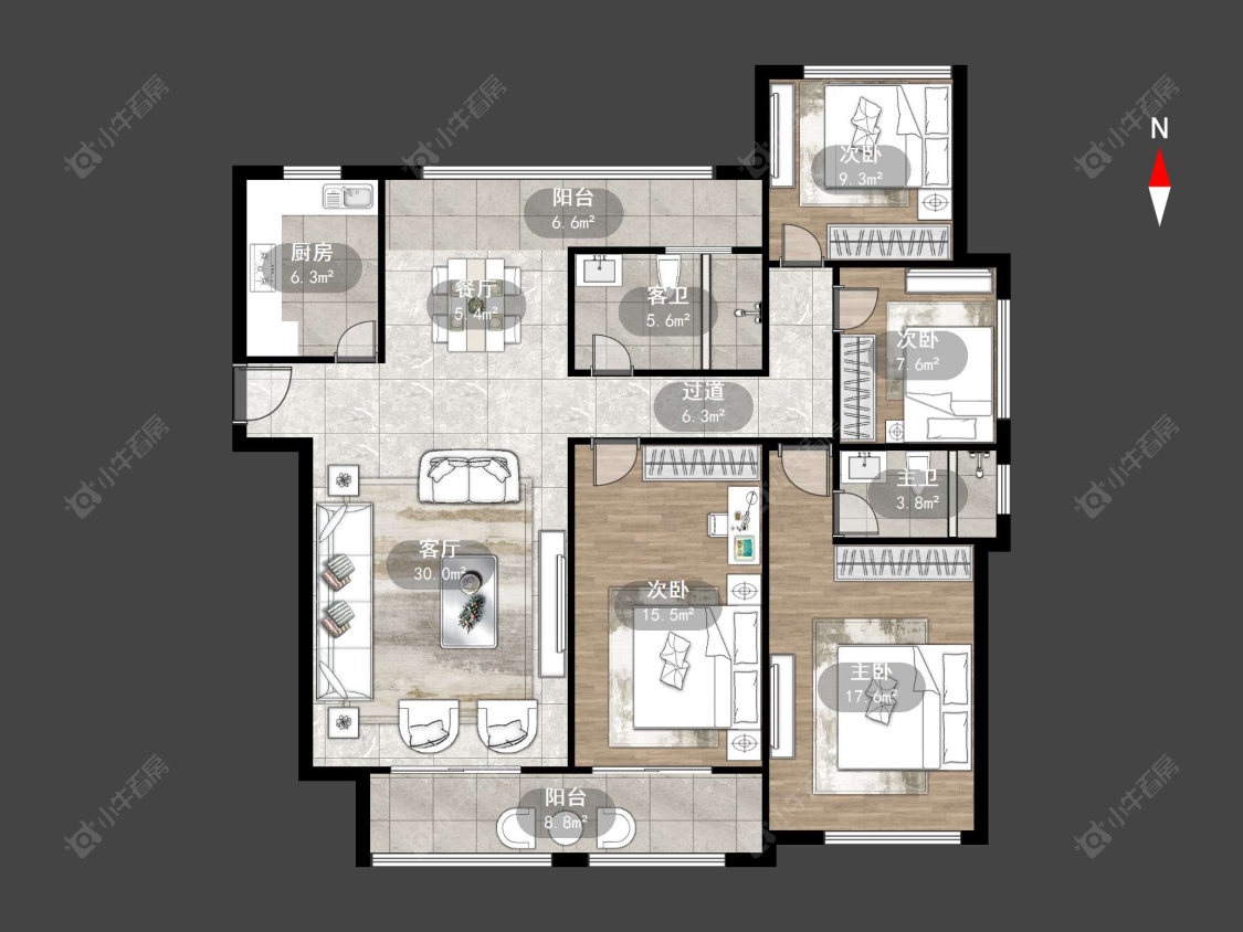 常州世家别院在售二手房源户型图_小牛看房