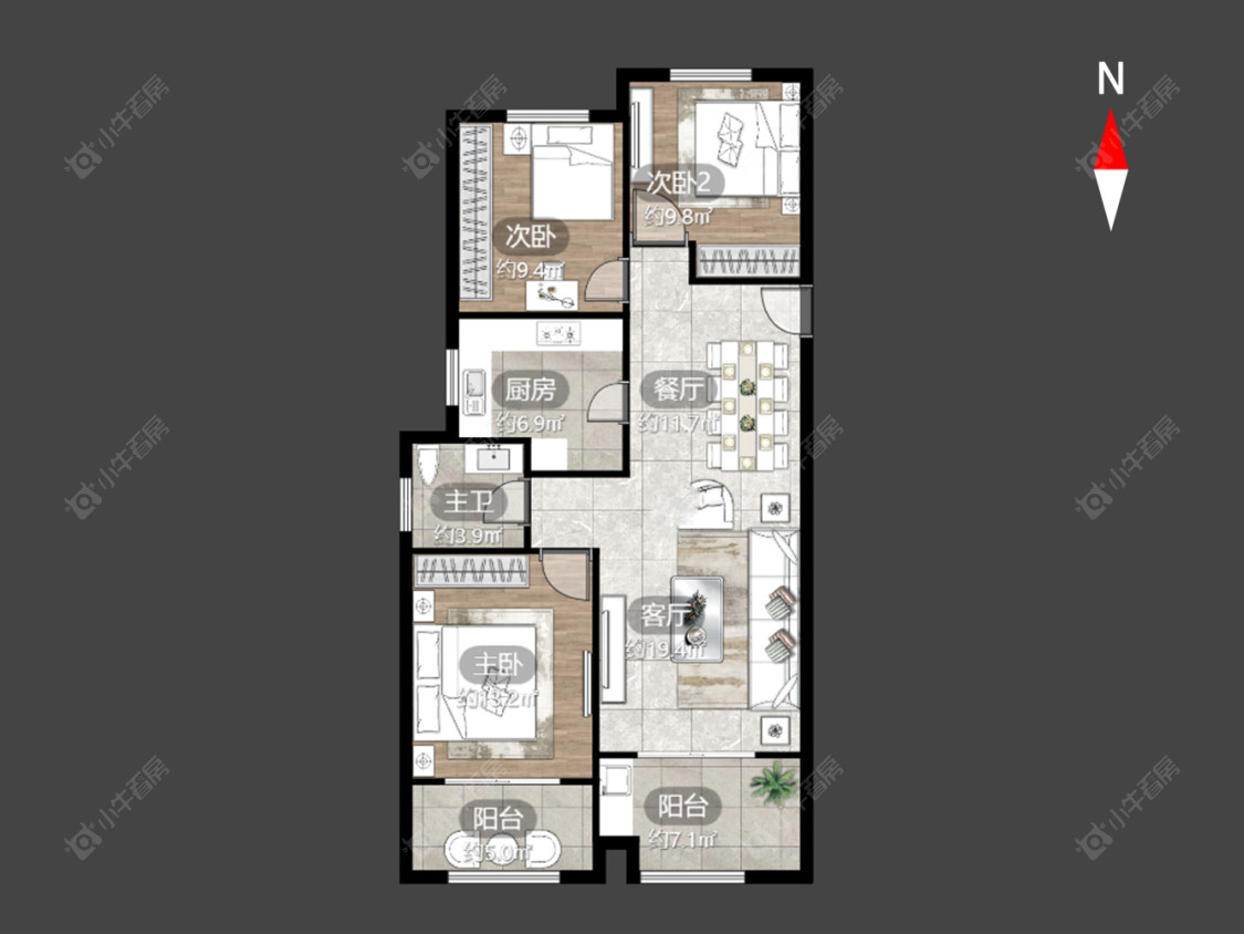 常州青建鼎都在售二手房房源户型图_小牛看房