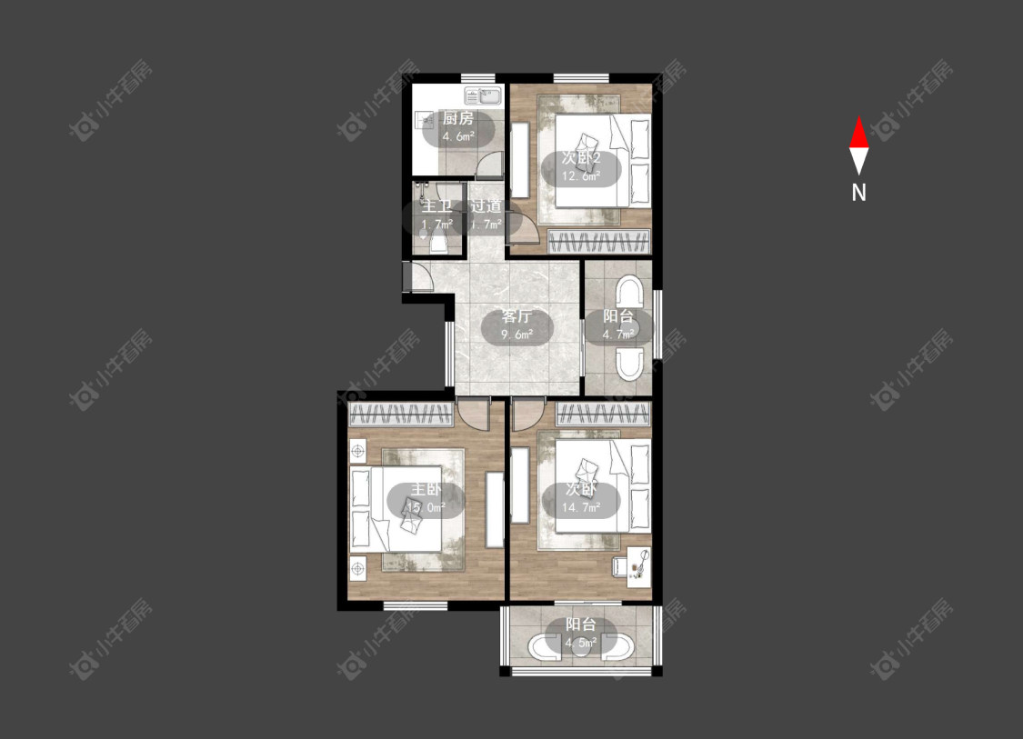 桃园新村房源户型图 常州桃园新村在售二手房源户型图_小牛看房