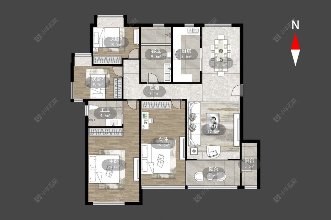 新城南都花海房源户型图 常州新城南都花海在售二手房源户型图_小牛看房