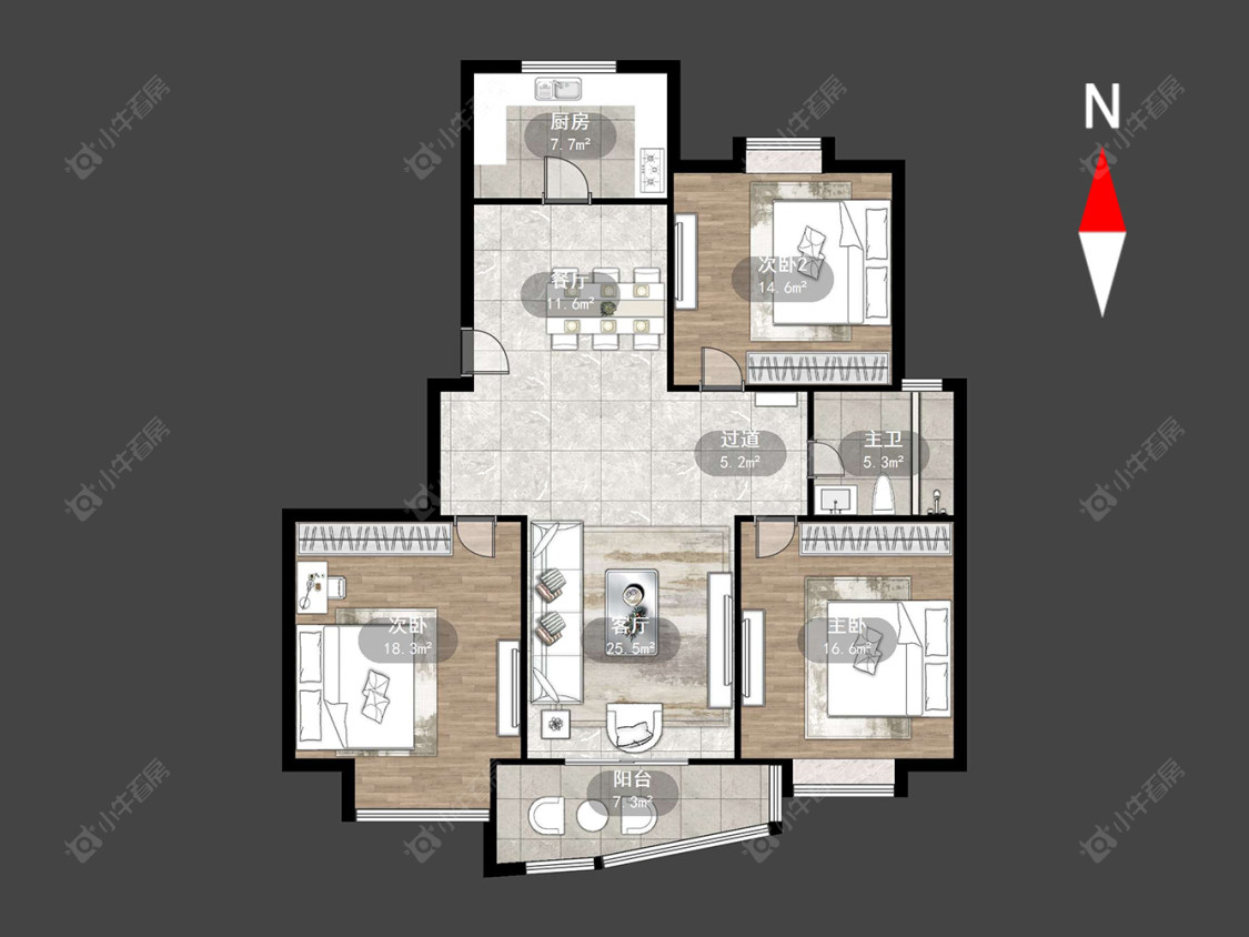 常州新港路在售二手房源户型图_小牛看房