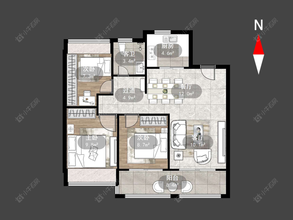 常州万科新都会在售二手房源户型图_小牛看房