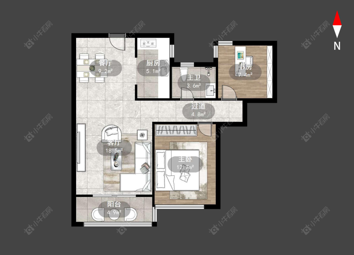 常州九洲新世界公馆在售二手房源户型图_小牛看房