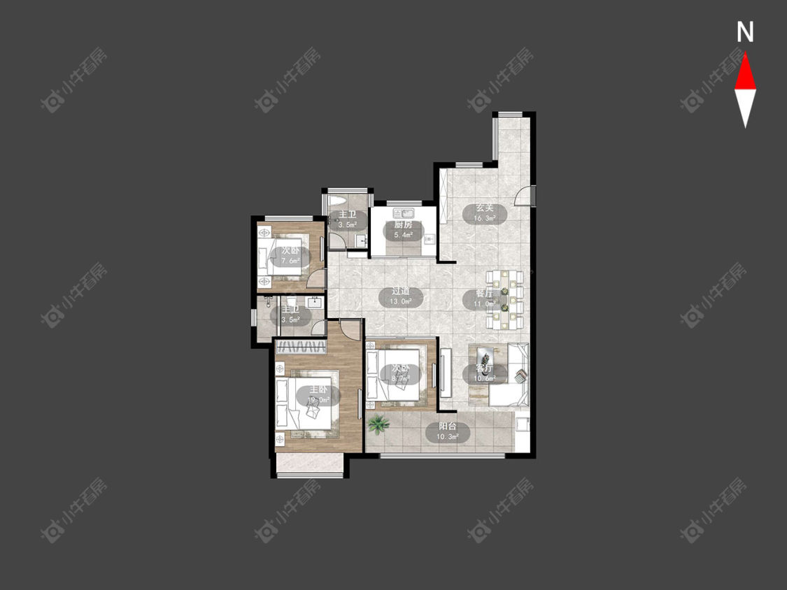 常州港悦府在售二手房房源户型图_小牛看房