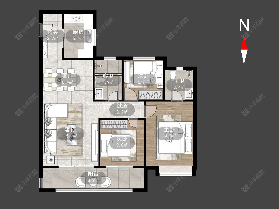 常州衡麓世家在售二手房源户型图_小牛看房