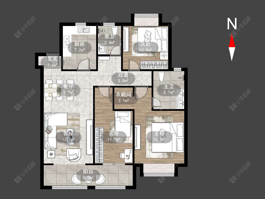 常州弘阳天下锦在售二手房源户型图_小牛看房
