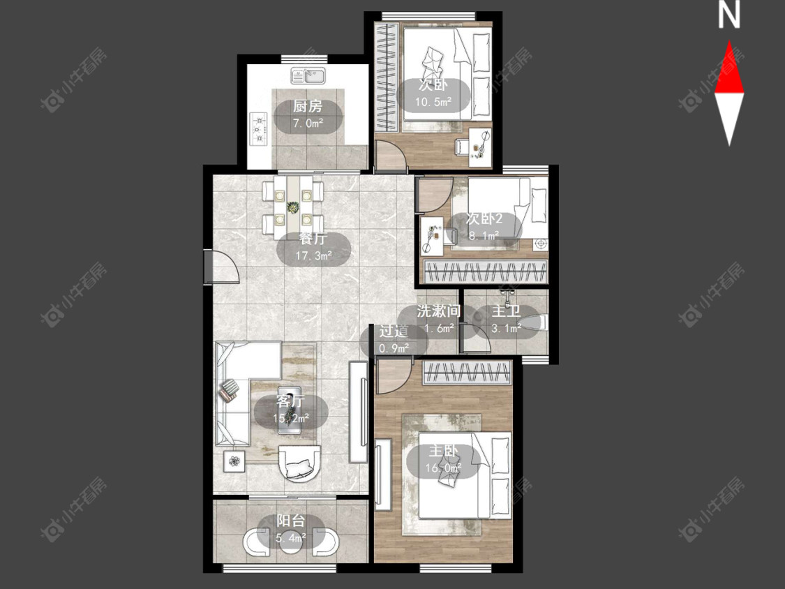 常州新城香溢俊园在售二手房源户型图_小牛看房
