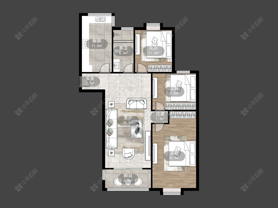 丹阳嘉荟新城在售二手房源户型图_小牛看房