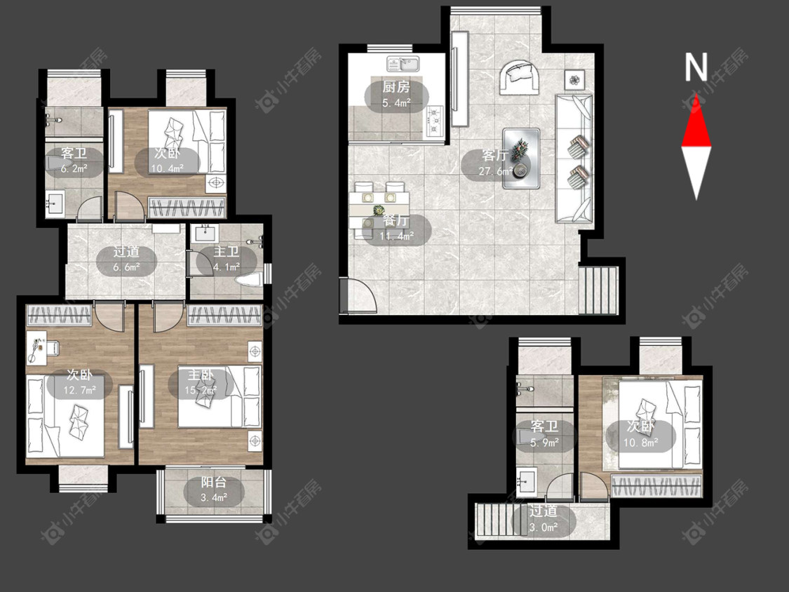 常州翡翠湾在售二手房源户型图_小牛看房