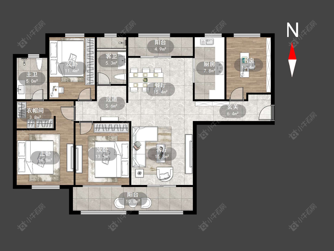 常州朗诗競园在售二手房源户型图_小牛看房