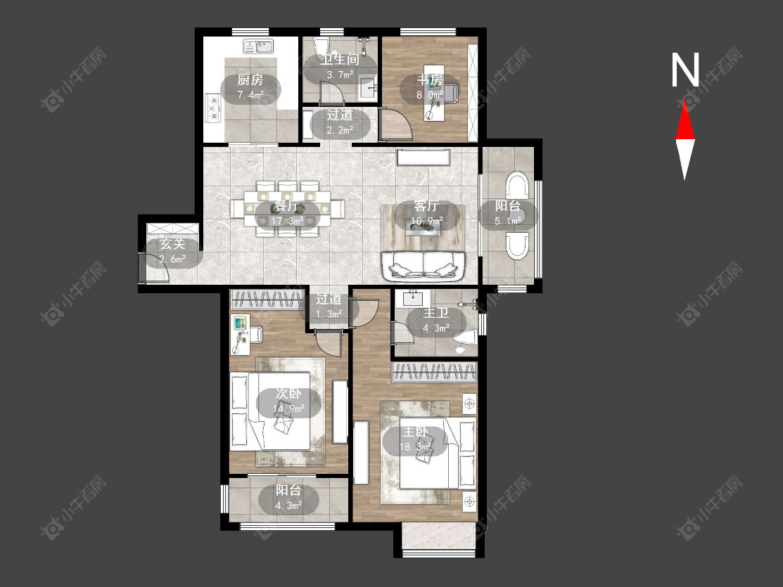 常州新城逸境园在售二手房源户型图_小牛看房