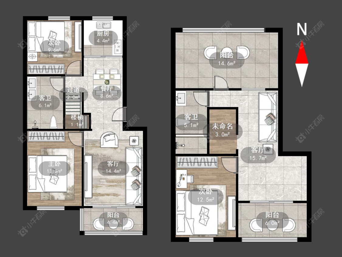 蓝天花园西区房源户型图 常州蓝天花园西区在售二手房源户型图_小牛看房