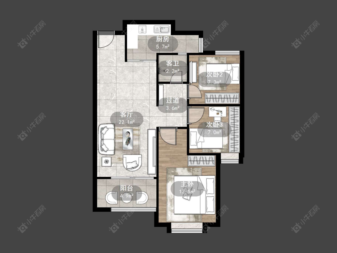 丹阳荣城国际一期在售二手房源户型图_小牛看房