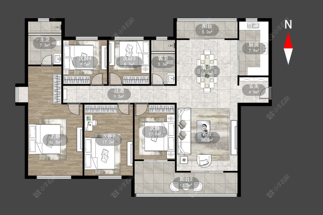 常州星河国际十区在售二手房源户型图_小牛看房