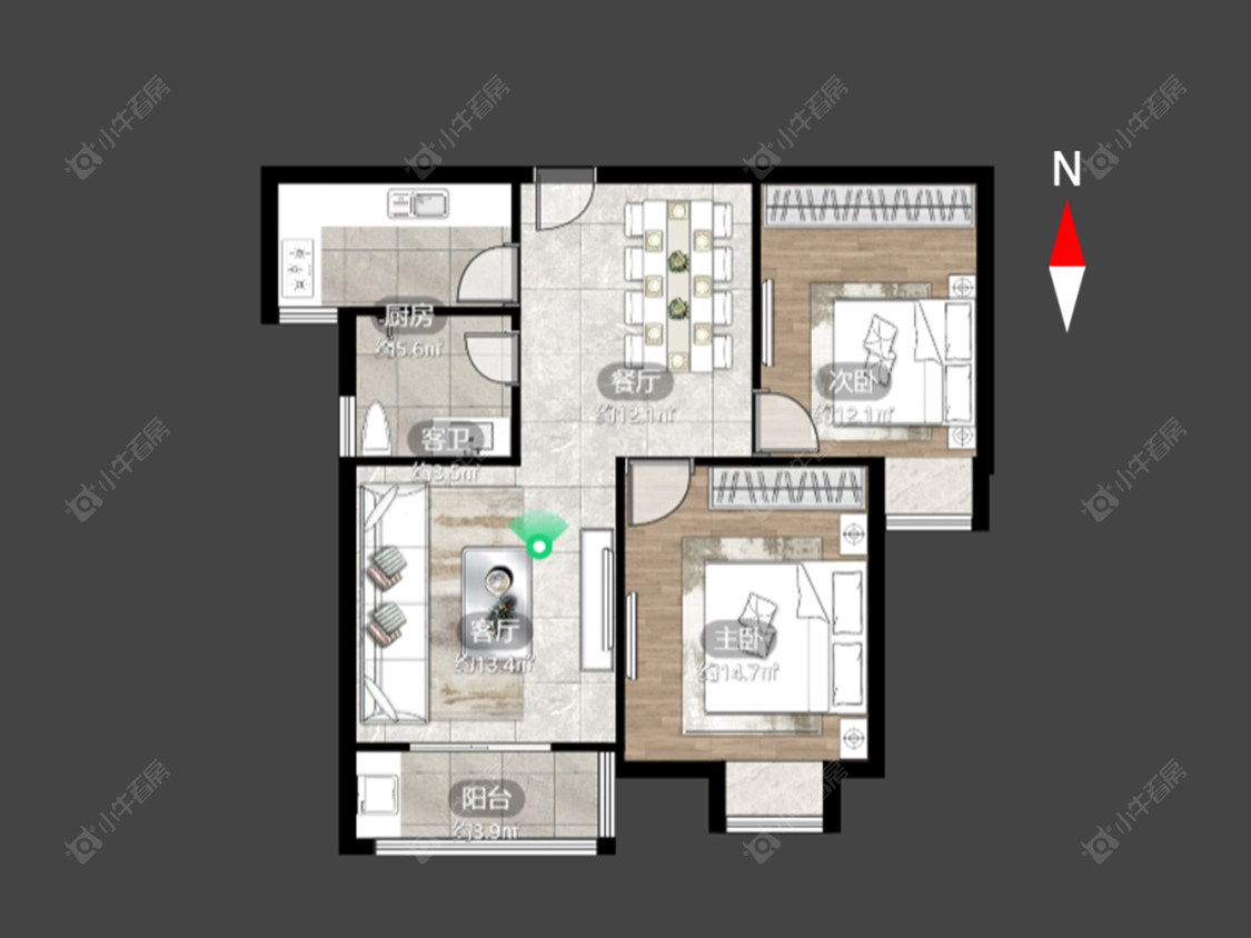 凯旋城东区房源户型图 常州凯旋城东区在售二手房源户型图_小牛看房