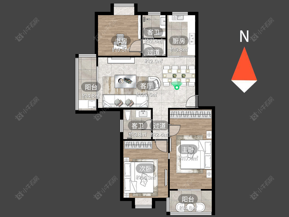 都市桃源二期房源户型图 常州都市桃源二期在售二手房源户型图_小牛看房