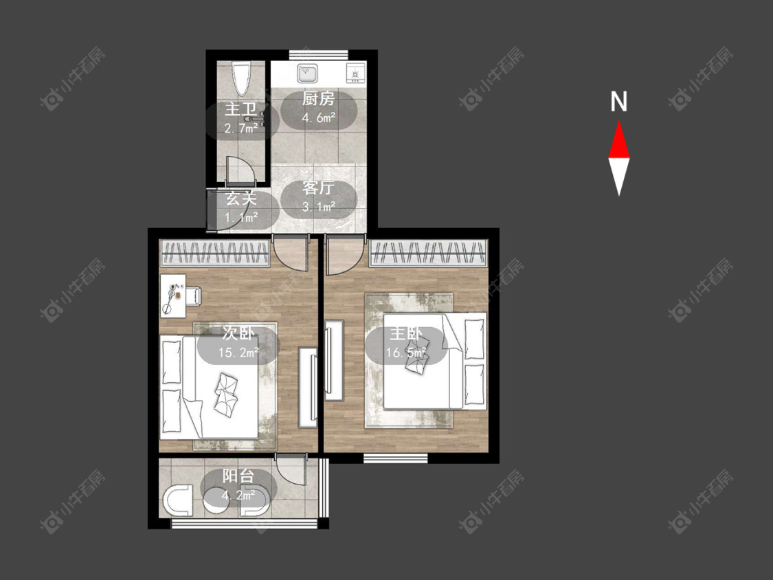 常州冶金新村在售二手房源户型图_小牛看房