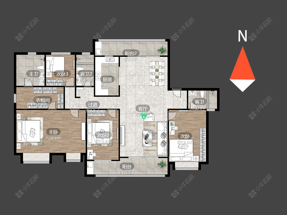 星河国际九区房源户型图 常州星河国际九区在售二手房源户型图_小牛看房