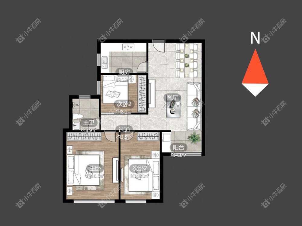 常州绿地香奈在租房源户型图_小牛看房