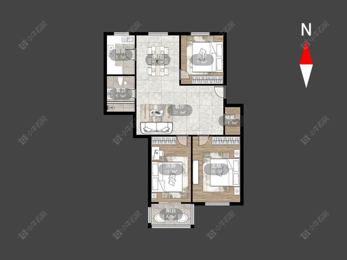 常州永宁花园在售二手房源户型图_小牛看房