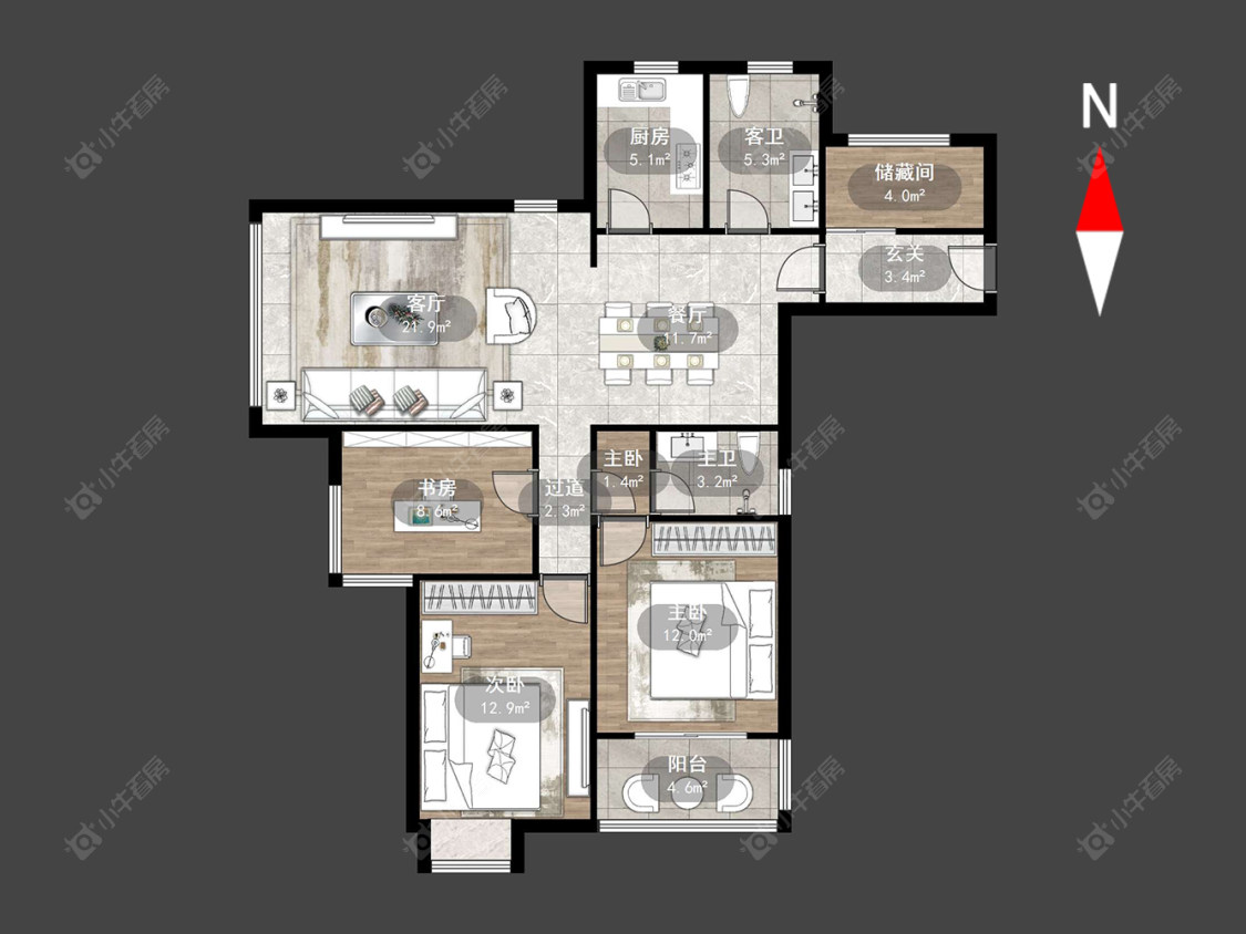 常州璞丽湾花园在售二手房源户型图_小牛看房