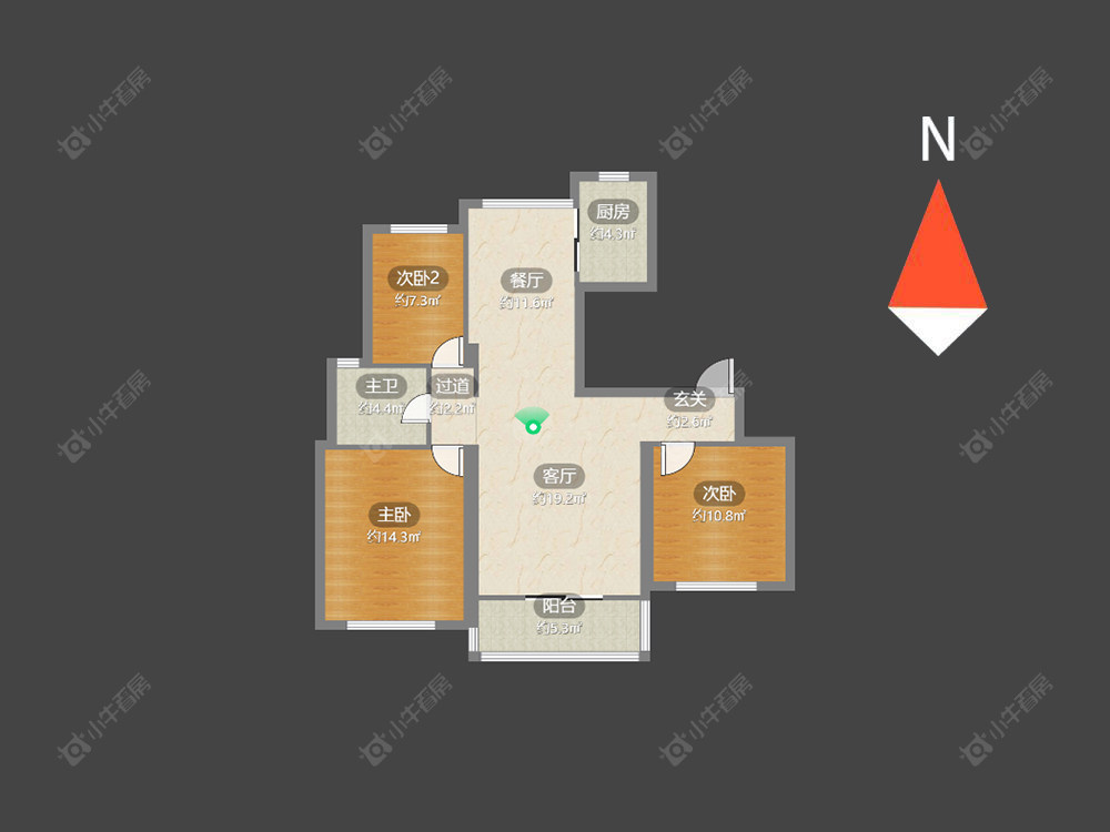 常州桂花园在售二手房源户型图_小牛看房