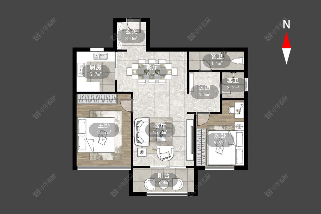 常州玉兰广场一期在售二手房源户型图_小牛看房