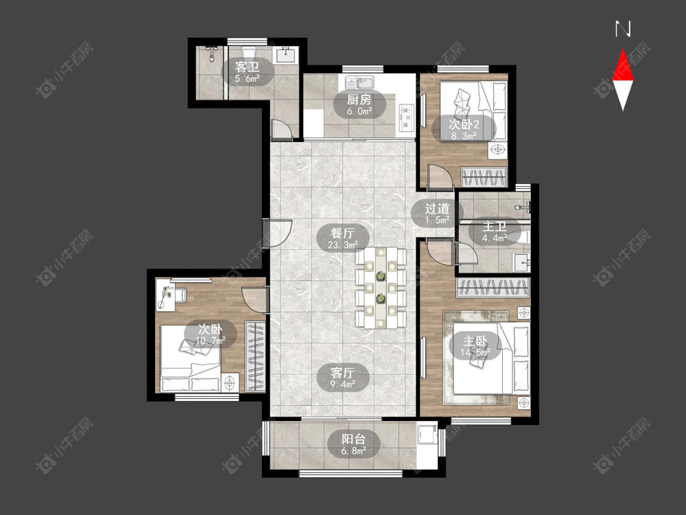 常州新景花苑一期在售二手房源户型图_小牛看房