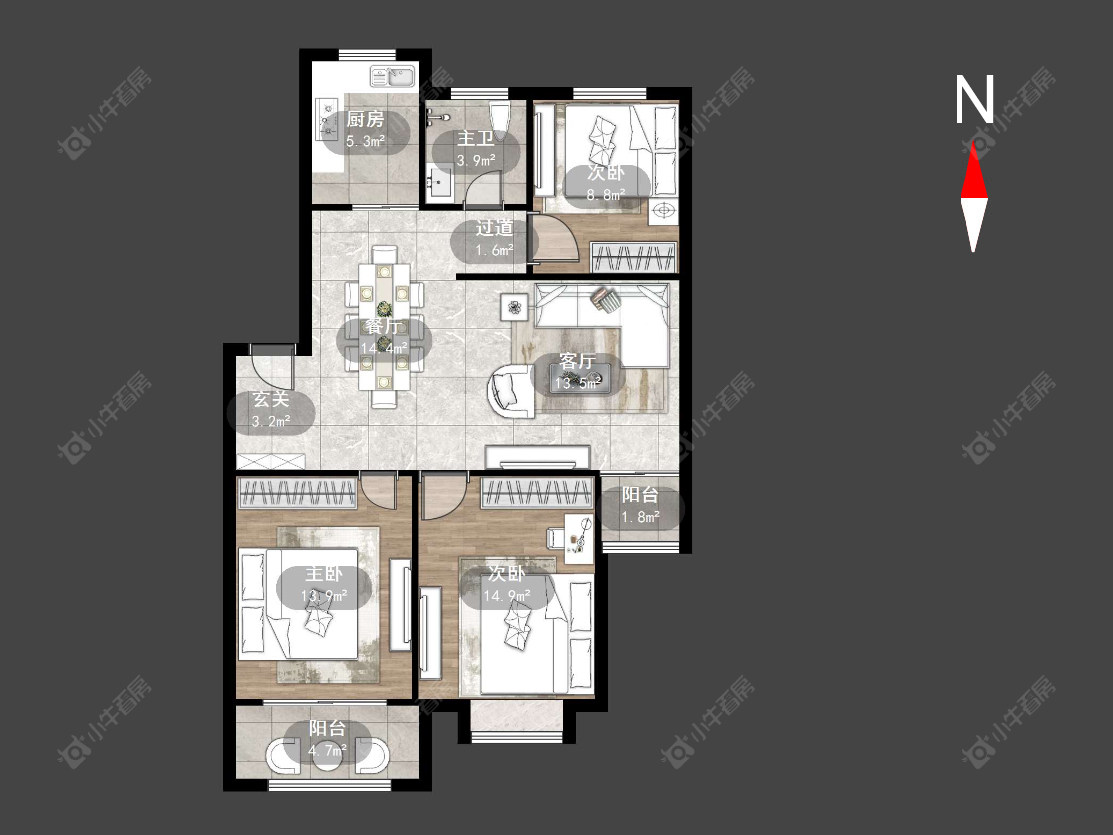 常州朝阳四村在售二手房源户型图_小牛看房