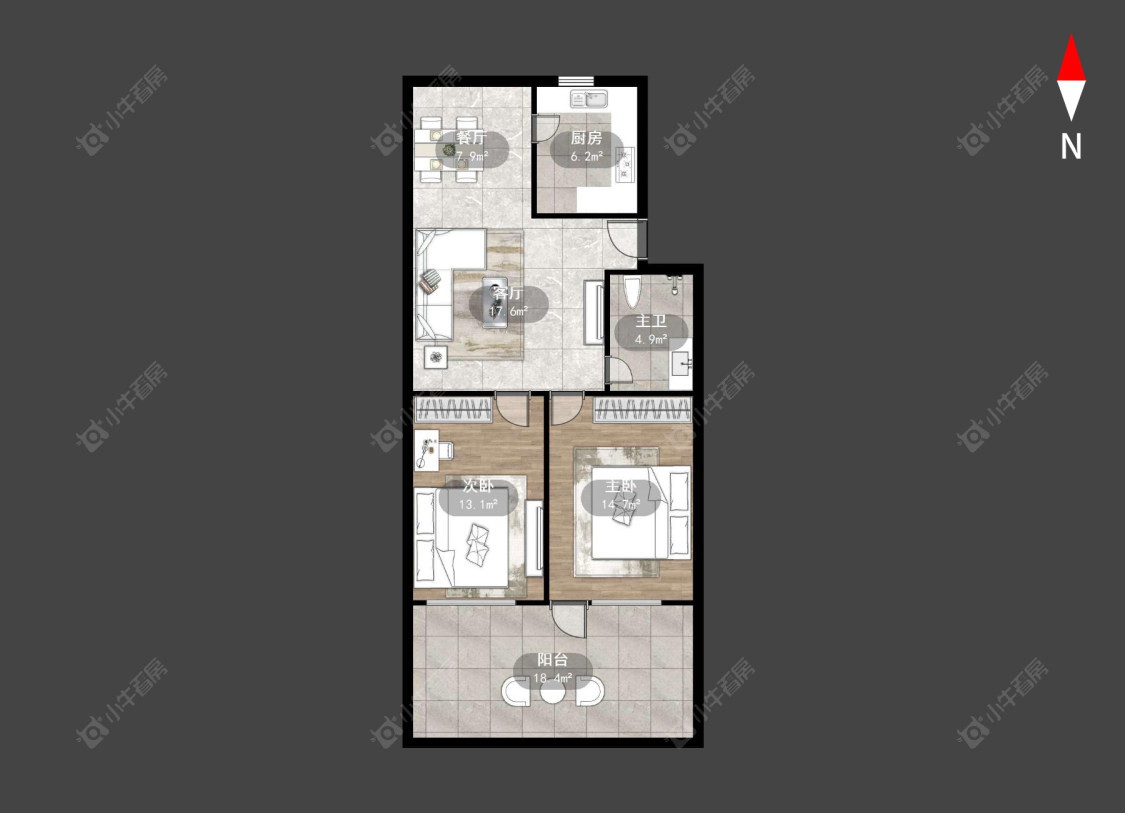 浦南新村房源户型图 常州浦南新村在售二手房源户型图_小牛看房