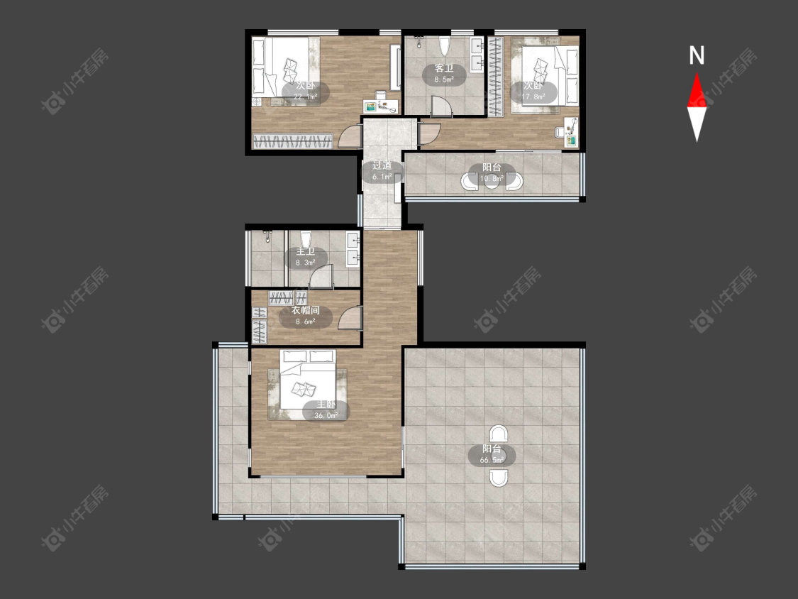 常州天安别墅在售二手房源户型图_小牛看房