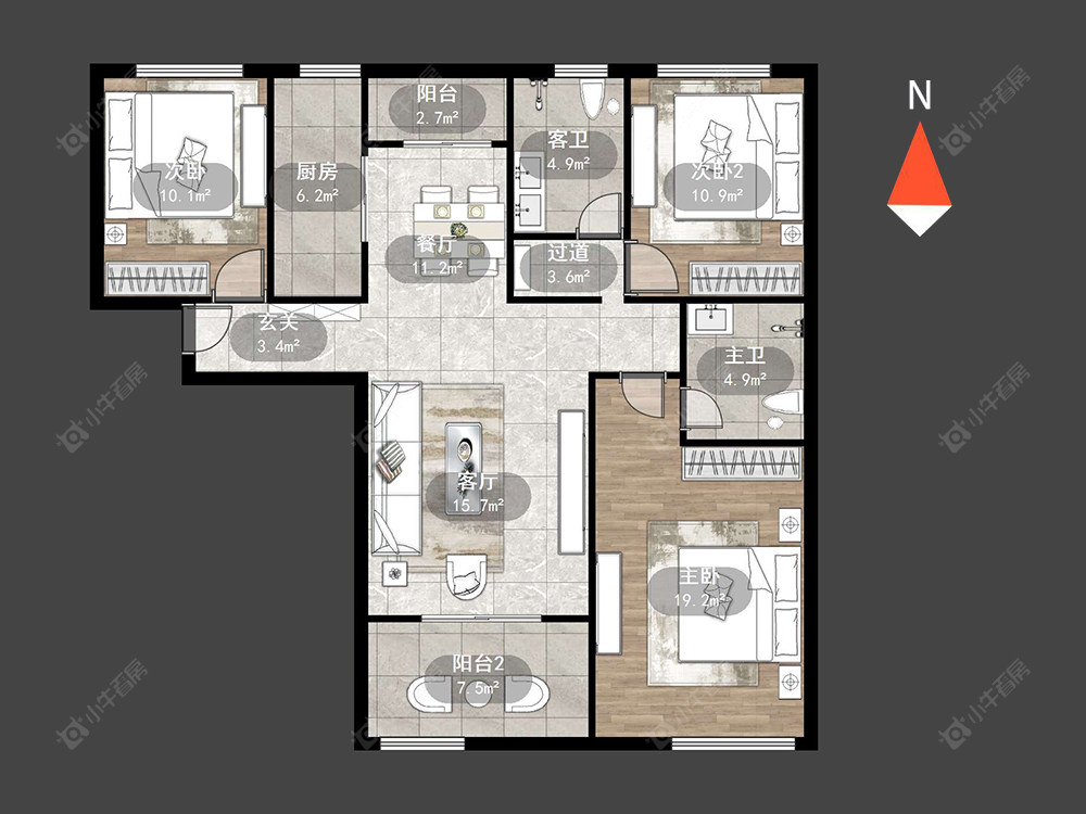 常州外滩1号在售二手房源户型图_小牛看房