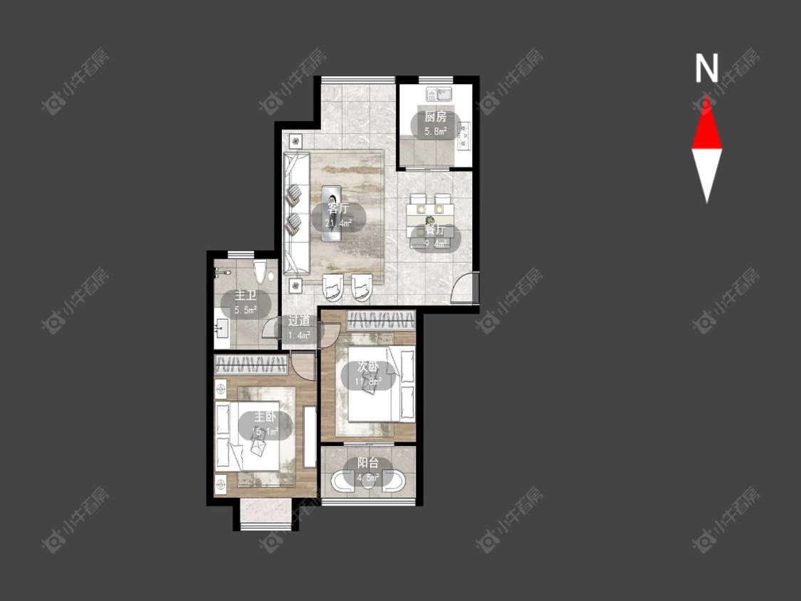 常州玉龙湾花园在售二手房源户型图_小牛看房