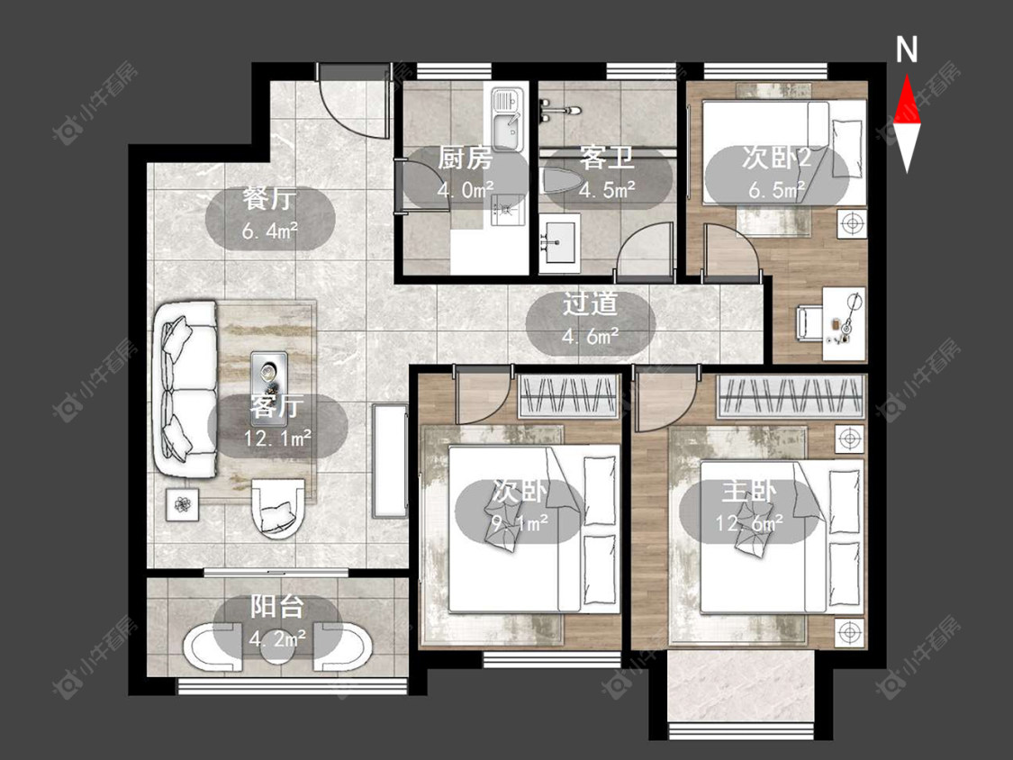 常州上东区在售二手房源户型图_小牛看房