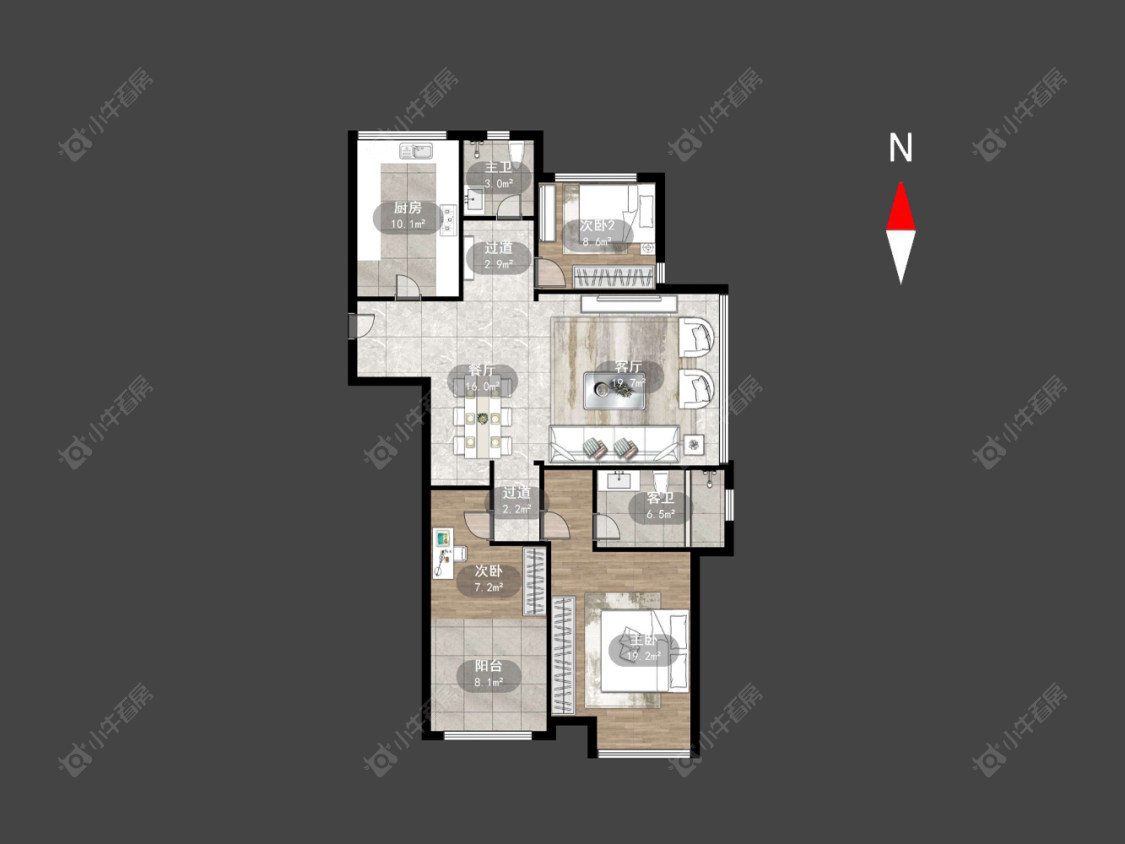 常州九龙仓繁华里在售二手房源户型图_小牛看房