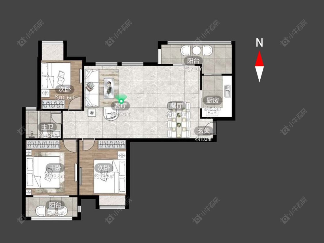 常州绿都万和城二区在售二手房源户型图_小牛看房