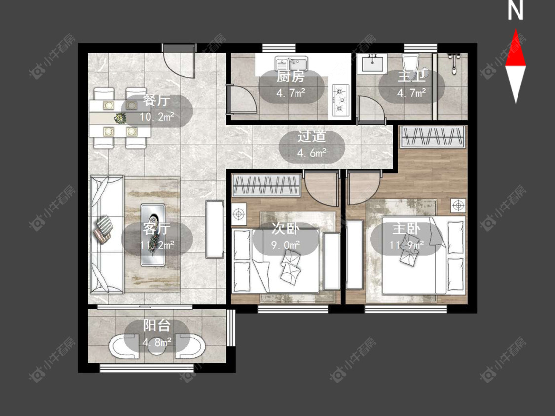 常州金正花园在售二手房源户型图_小牛看房
