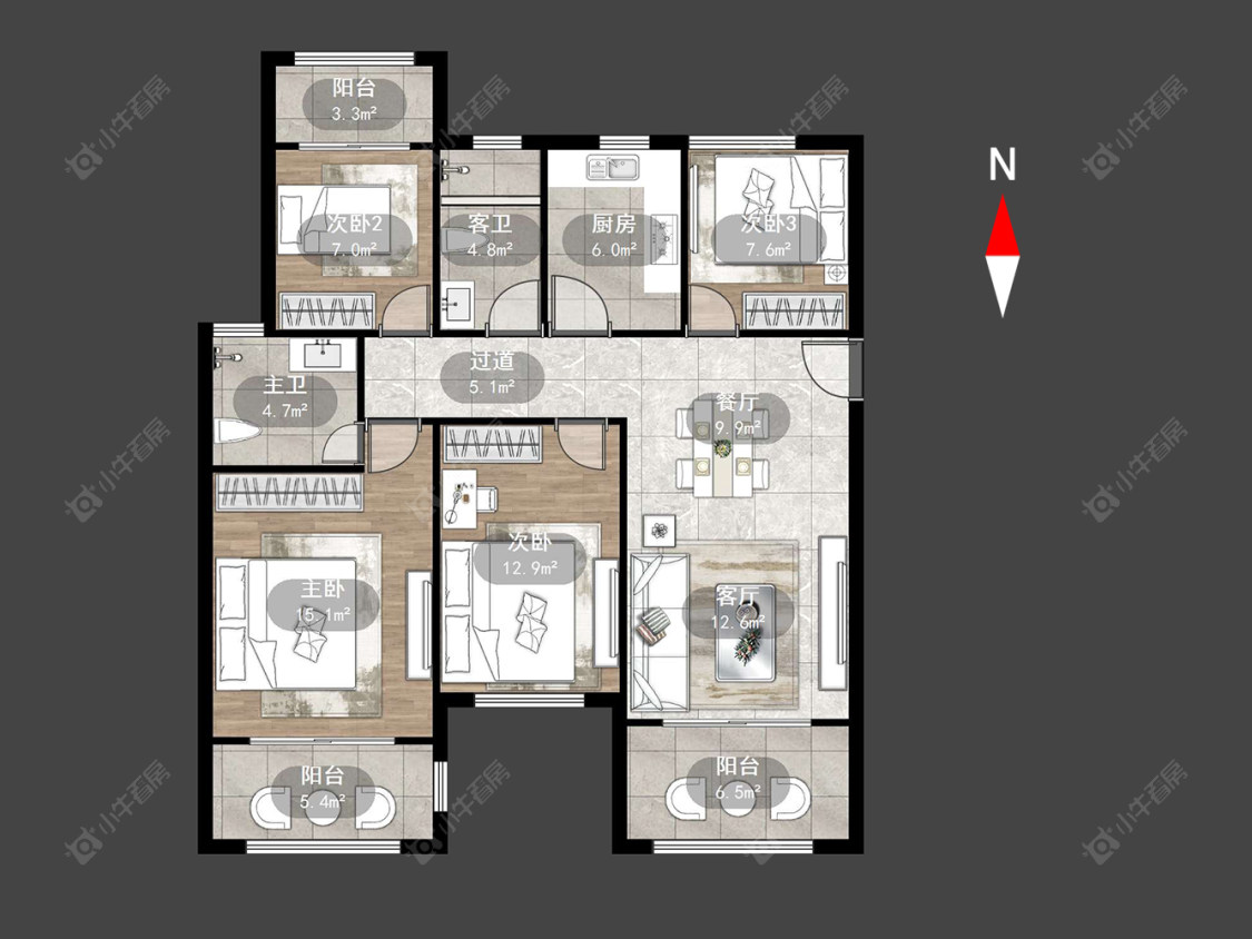 常州银河湾第一城二期在售二手房源户型图_小牛看房