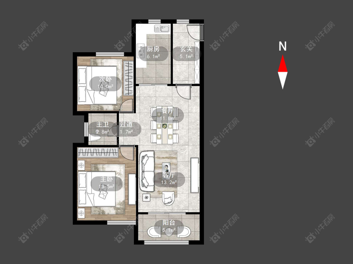 常州金地格林郡在售二手房源户型图_小牛看房