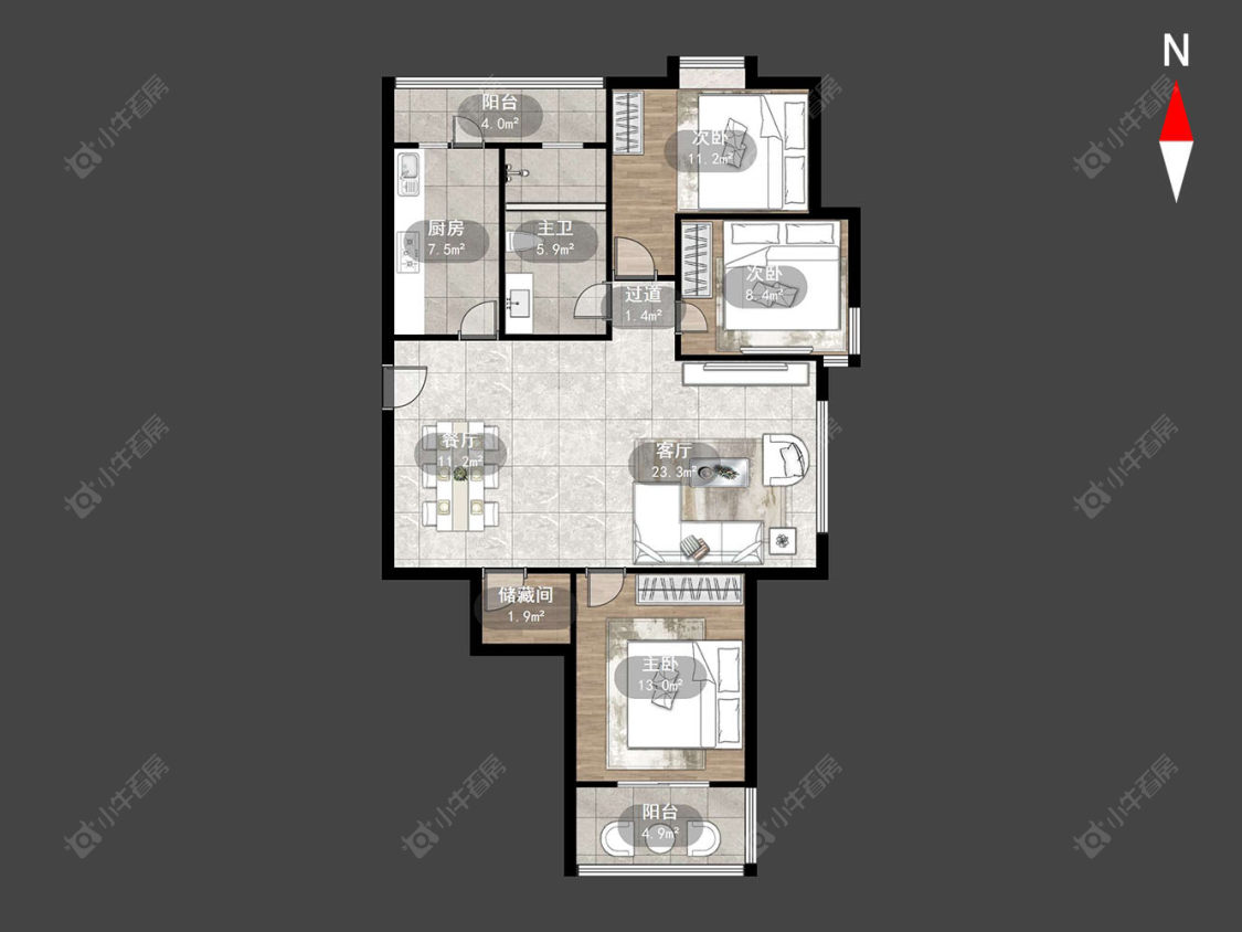 常州枫逸人家在售二手房源户型图_小牛看房