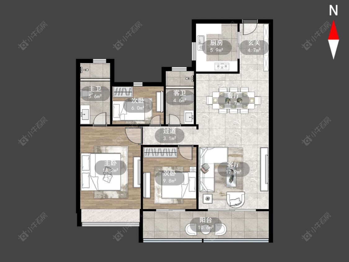 常州碧桂园名门1923在售二手房源户型图_小牛看房