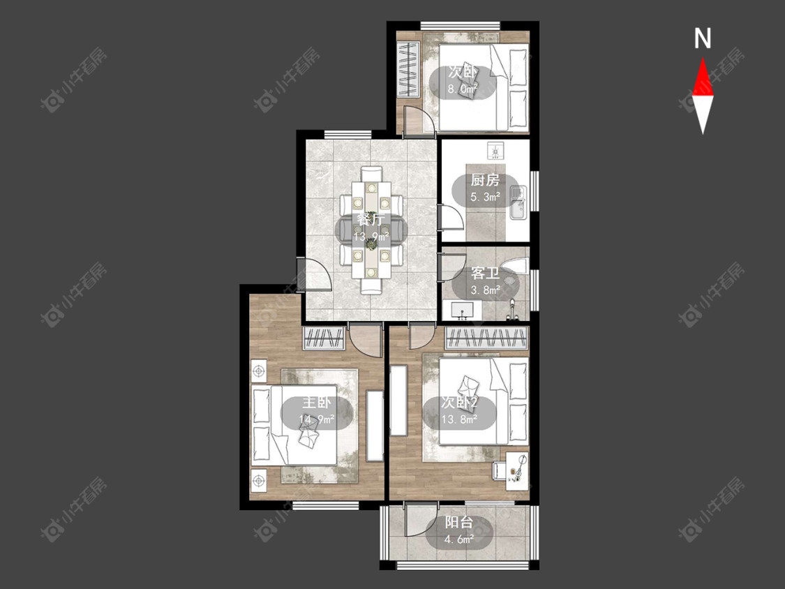 常州河苑新村在售二手房源户型图_小牛看房