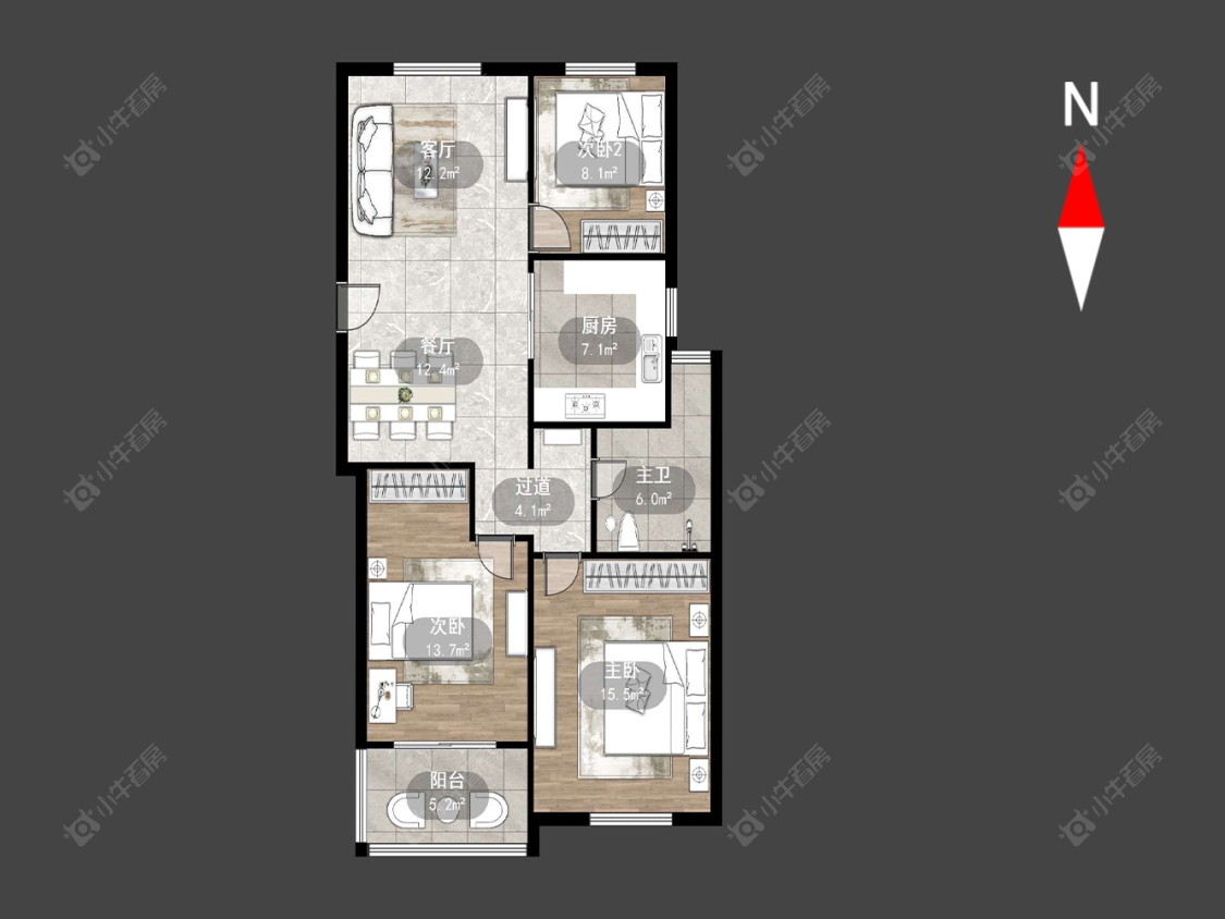 常州嘉顺花园在售二手房源户型图_小牛看房