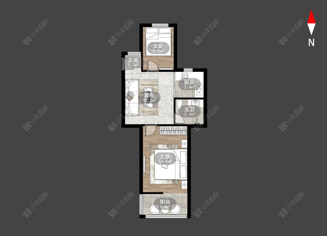 常州工人新村北在售二手房房源户型图_小牛看房