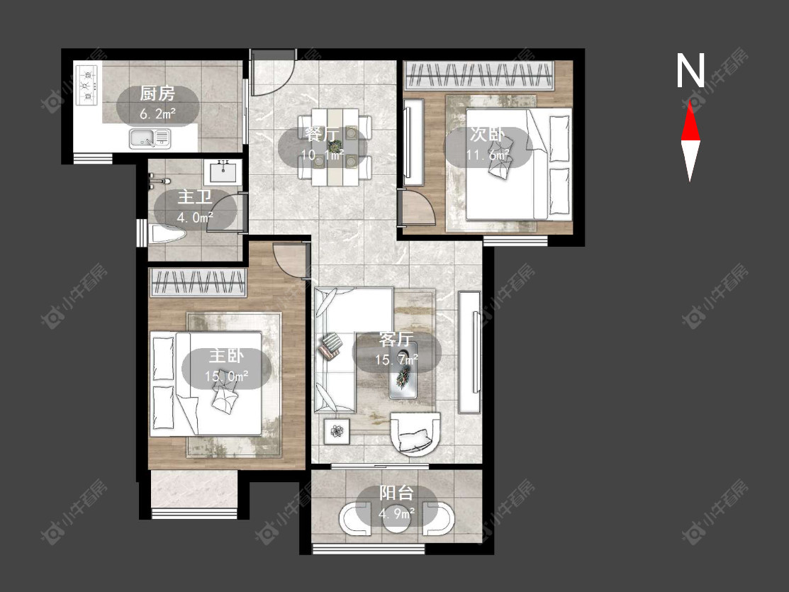 常州新城逸境园在售二手房源户型图_小牛看房