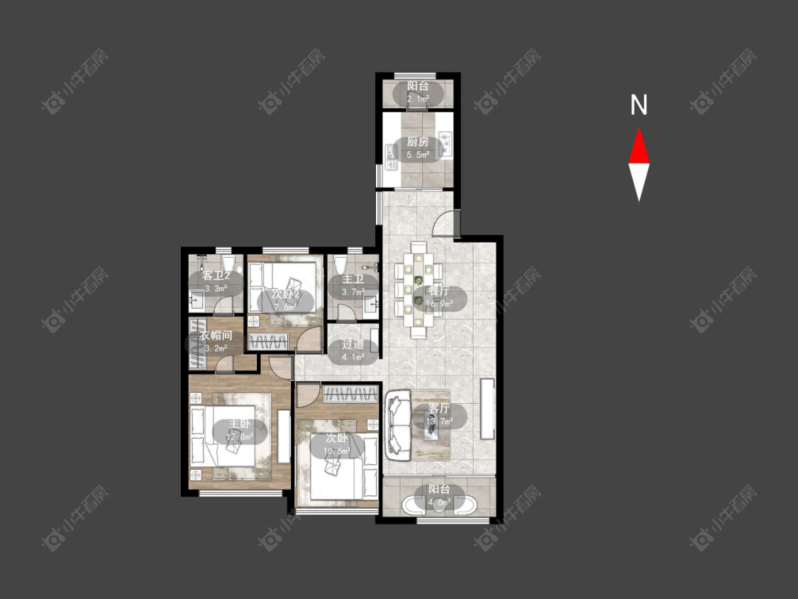 常州天安花园在售二手房源户型图_小牛看房