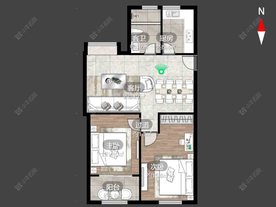 常州港龙紫荆城在售二手房源户型图_小牛看房