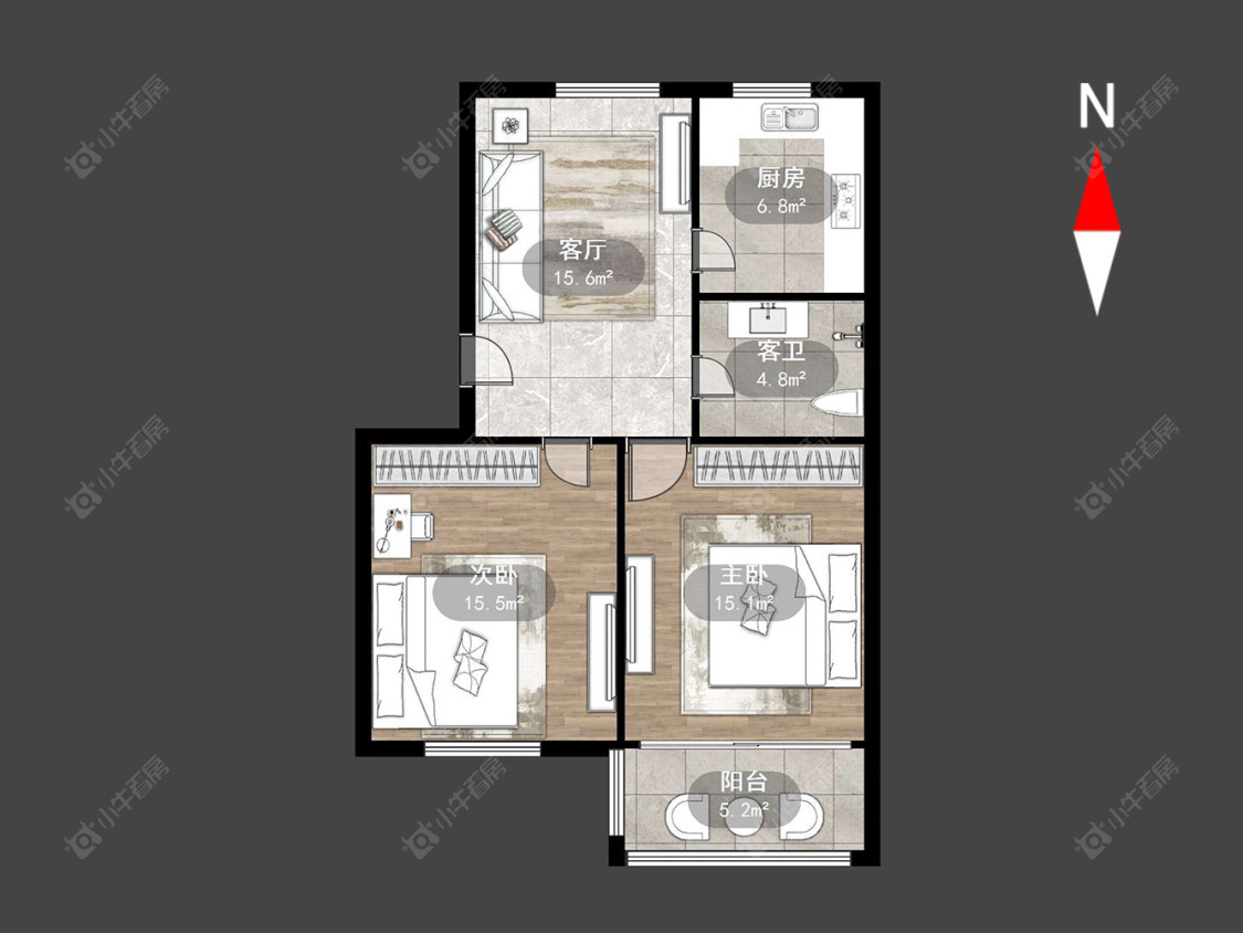 北环南村房源户型图 常州北环南村在售二手房源户型图_小牛看房