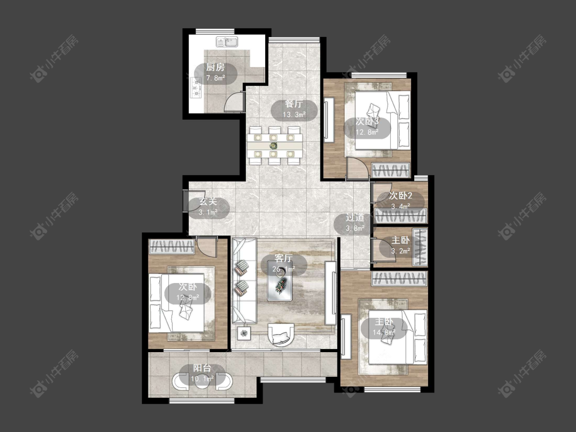 常州御珑湾(丹阳)在售二手房源户型图_小牛看房