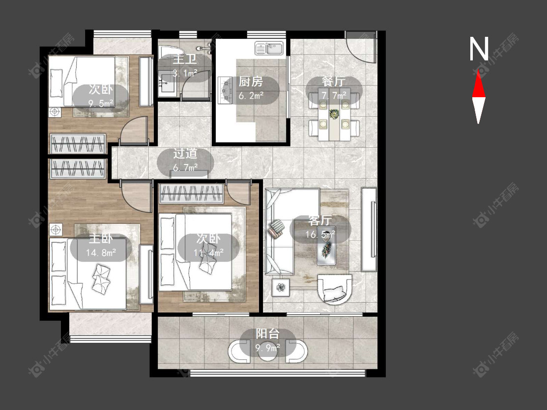 常州菱港锦园在售二手房源户型图_小牛看房